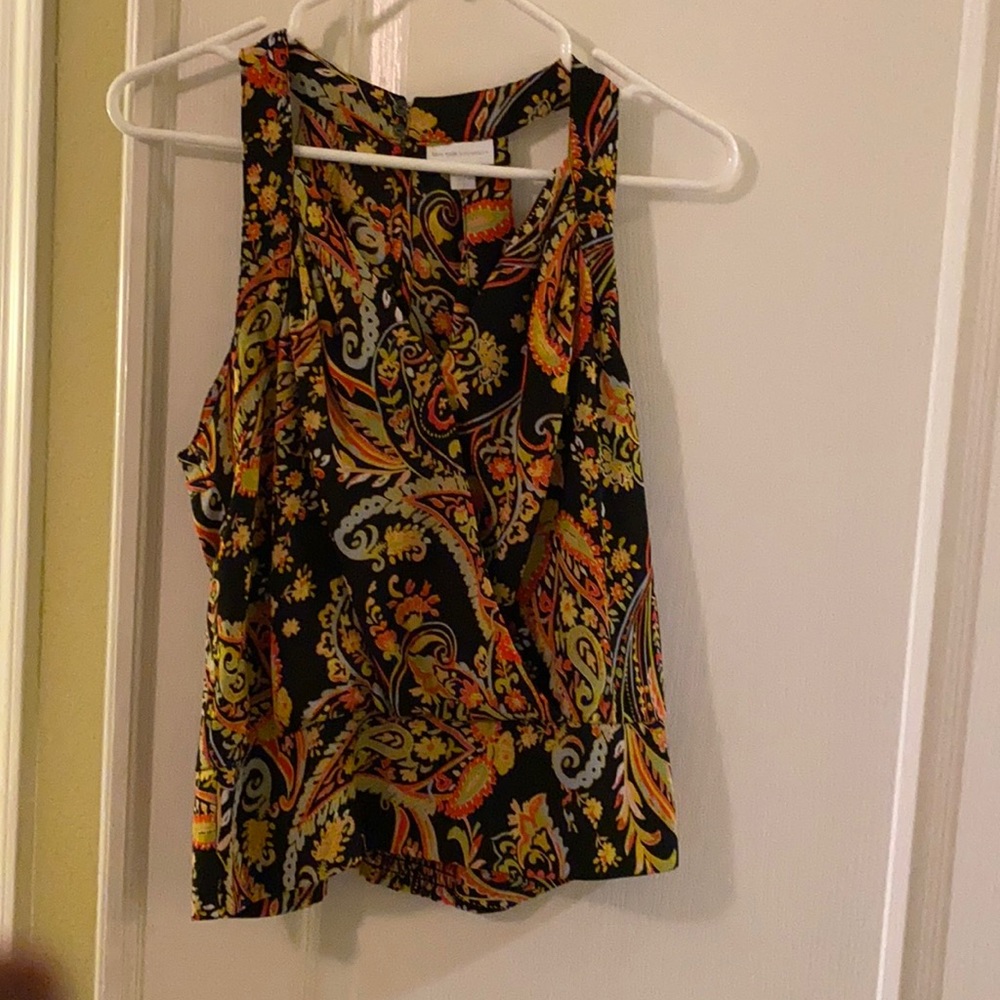 Beautiful v- neck halter, wrap front blouse